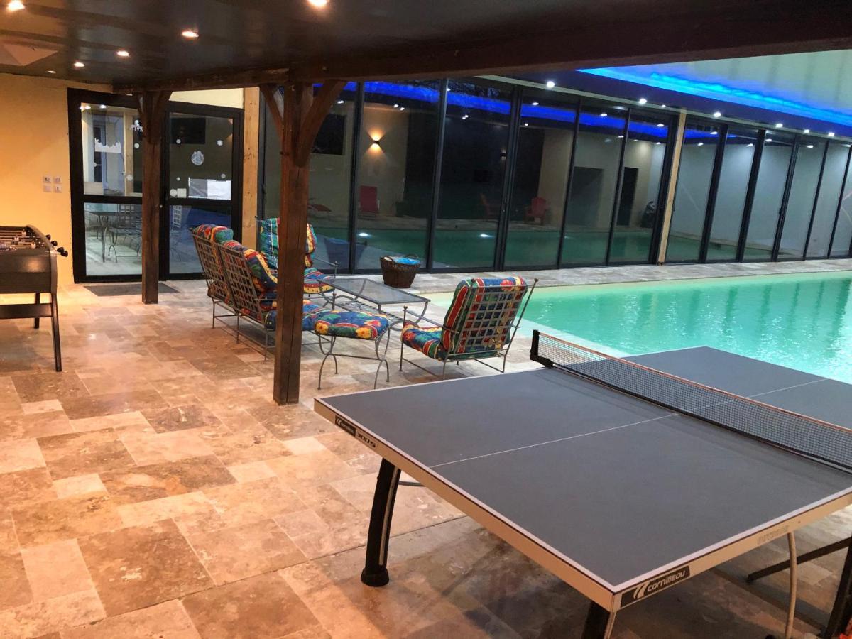Cottage piscine intérieure31degrés ZOO LA FLECHE24H du Mans Clermont-Creans Esterno foto